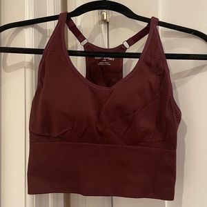 Tory Burch sport seamless cami bra sz m col wine